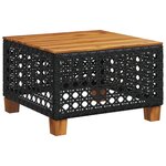 vidaXL Salon de jardin 11 Pièces avec coussins noir résine tressée