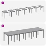 vidaXL Ensemble de salle à manger pour jardin 13 Pièces Gris clair