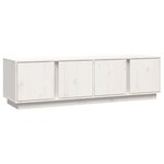 vidaXL Meuble TV Blanc 140x40x40 cm Bois de pin massif