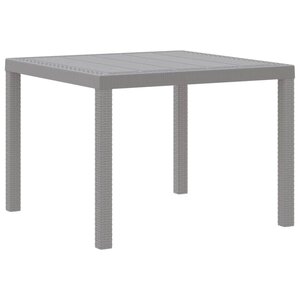 vidaXL Table de jardin pour repas Gris clair 100 x 100 x 73 cm