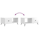 vidaXL Table basse Blanc brillant 90 x 50 x 40 cm Bois d'ingénierie