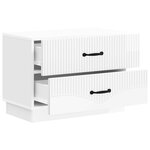 vidaXL Cabinet de chevet Blanc brillant 62 x 34 5 x 44 5 cm