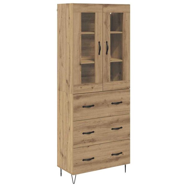 vidaXL Haut Armoire avec tiroir Chêne artisanal 69 5 x 34 x 180 cm
