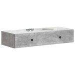 vidaXL Table d'appoint murale Gris béton 87 5 x 34 5 x 17 cm