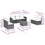 vidaXL Salon de jardin avec coussins 8 Pièces beige résine tressée