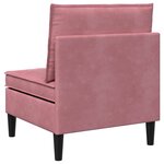 vidaXL Canapé moyen avec rangement Rose Velours