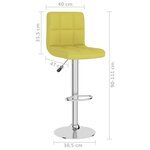 vidaXL Tabourets de bar lot de 2 vert tissu