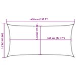 vidaXL Voile d'ombrage PEHD Rectangulaire 2 x 4 m Blanc