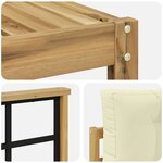 vidaXL Ensemble de canapés d'extérieur 4 pc Blanc et crème Polyester