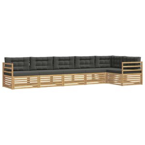 vidaXL Ensemble de canapés d'extérieur 6 pc Blanc et anthracite