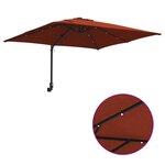 vidaXL Parasol de jardin Couleur terre cuite 248.5 x 247.5 x 160 cm