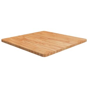 vidaXL Dessus de table carré Marron clair70x70x2 5cm Bois chêne traité