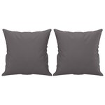 vidaXL Ensemble de canapés 3 Pièces avec coussins gris similicuir