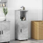vidaXL Cabinet de salle de bain avec porte Gris béton 30 x 35 x 95 cm