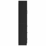vidaXL Ensemble de Meubles 2 Pièces Noir 33 x 34 5 x 87 cm