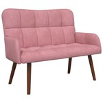 vidaXL Sofa 2 places Rose 115 x 61 x 87 cm Velours