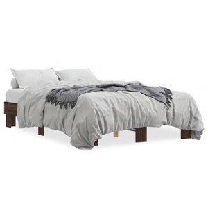 vidaXL Cadre de lit sans matelas chêne marron 120x200 cm