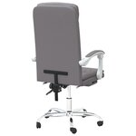 vidaXL Fauteuil inclinable de bureau Gris Similicuir