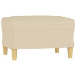vidaXL Ensemble de canapés 3 Pièces avec coussins Crème Tissu