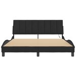 vidaXL Cadre de lit avec LED sans matelas Hanko noir 160x200 cm velours