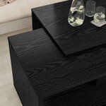 vidaXL Ensemble de tables basses 2 Pièces Chêne noir Bois d'ingénierie