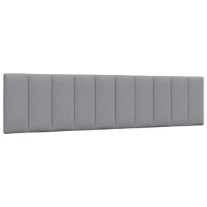 vidaXL Coussin de tête de lit Hanko gris clair 200 cm tissu