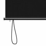 vidaXL Store enrouleur Noir 140 x 250 cm Tissu et Aluminium