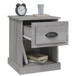 vidaXL Tables de chevet 2 Pièces sonoma gris 39x39x47 5cm bois ingénierie