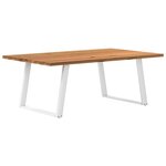 vidaXL Table à manger marron clair bois de chêne massif rectangulaire