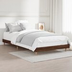 vidaXL Cadre de lit sans matelas chêne marron 100x200 cm