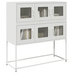 vidaXL Buffet blanc 100 5x39x107 cm acier laminé à froid