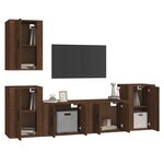 vidaXL Ensemble de meubles TV 5 Pièces Chêne marron Bois d'ingénierie