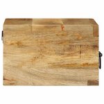 vidaXL Tables de chevet murales 2 Pièces bois de manguier massif brut