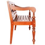 Banc banquette batavia 98 x 50 x 82 cm bois d'acajou massif marron foncé 02_0010924