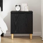 vidaXL Cabinet de chevet Chêne noir 40 x 30 x 50 cm Bois d'ingénierie