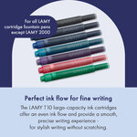 Etui de 5 Cartouches d'encre Grande Capacité T10 Bleu Noir LAMY