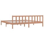 vidaXL Cadre de lit sans matelas marron miel bois massif 200x200 cm