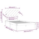 vidaXL Cadre de lit Marron miel 100x200 cm Bois massif