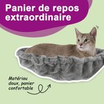 vidaXL Arbre à chat avec griffoirs en sisal Gris clair 70 cm