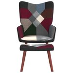 vidaXL Chaise de relaxation avec repose-pied Patchwork Tissu