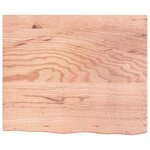 vidaXL Étagère murale marron clair 60x50x2 cm bois chêne massif traité
