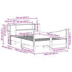 vidaXL Cadre de lit sans matelas 135x190 cm bois de pin massif