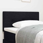 vidaXL Tête de lit avec tête de lit Noir 90 cm tissu