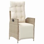 vidaXL Ensemble de salle à manger pour jardin 5 Pièces Beige Poly rotin