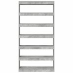 vidaXL Bibliothèque Gris Bois d'ingénierie