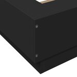 vidaXL Cadre de lit sans matelas noir 75x190 cm