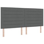 vidaXL Lit à ressorts avec matelas gris foncé 200x200 cm tissu