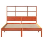 vidaXL Lit bibliothèque sans matelas cire marron 120x190cm pin massif
