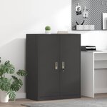 vidaXL Armoire de rangement Noir 80 x 40 x 105 cm Acier