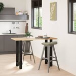vidaXL Pieds de table de bar Noir 2 pièces 40 x (90-91) cm Acier
